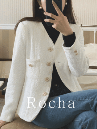 [Made] Wool Rocha Tweed-jacket ㅣ cream